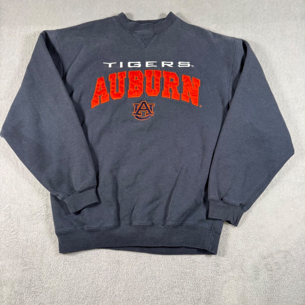 Vintage 90s Auburn Tigers Crewneck Sweatshirt Medium Cadre Athletic Embroidered